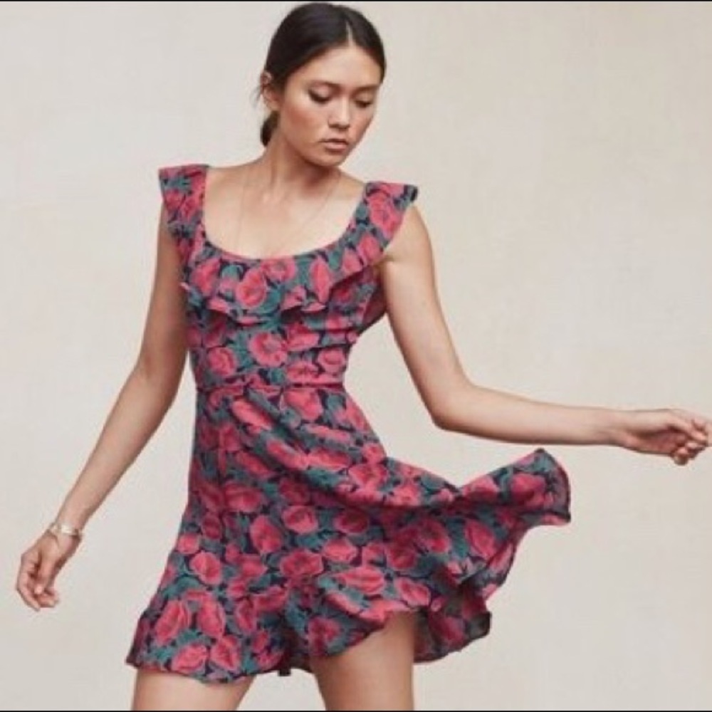Reformation Perla Mini Dress in Poppyfield 2